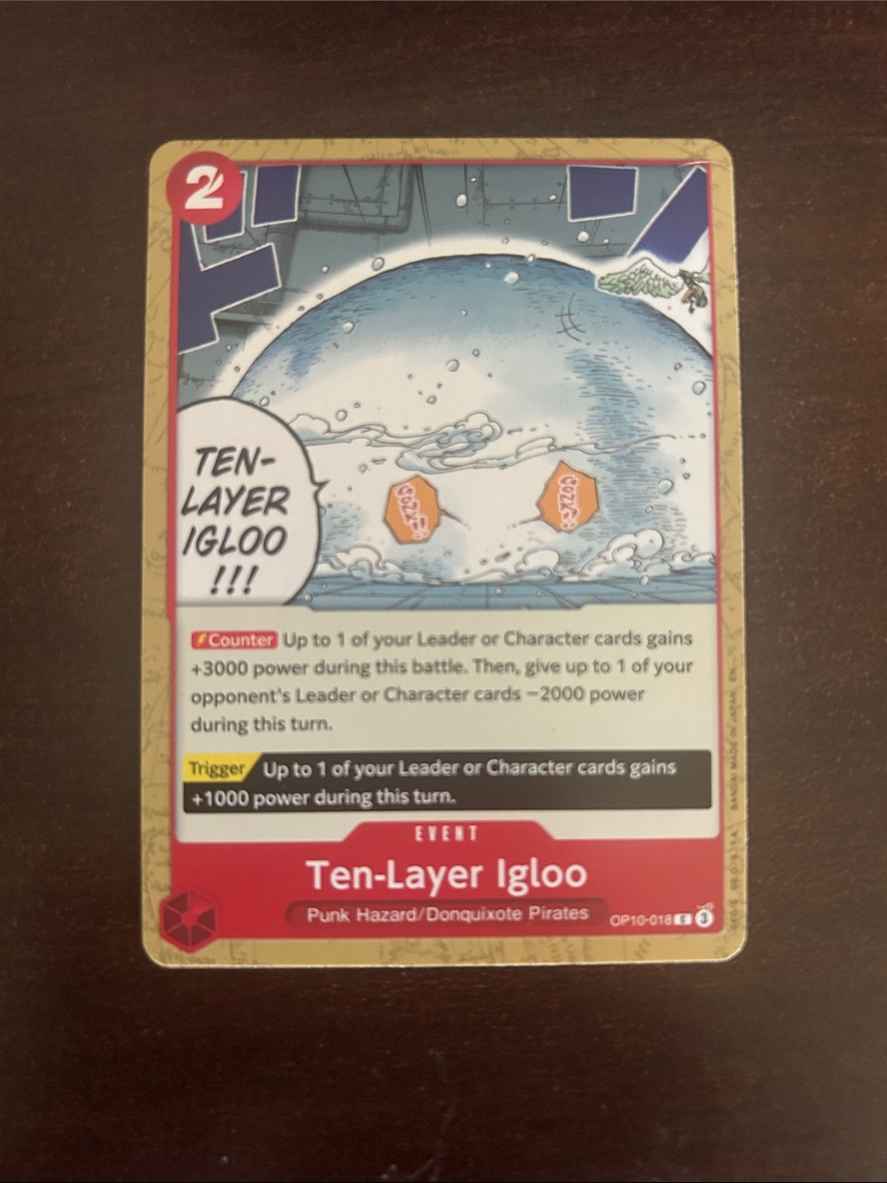 Onepiece Trading Card - Red, White, Blue, Gold Accents